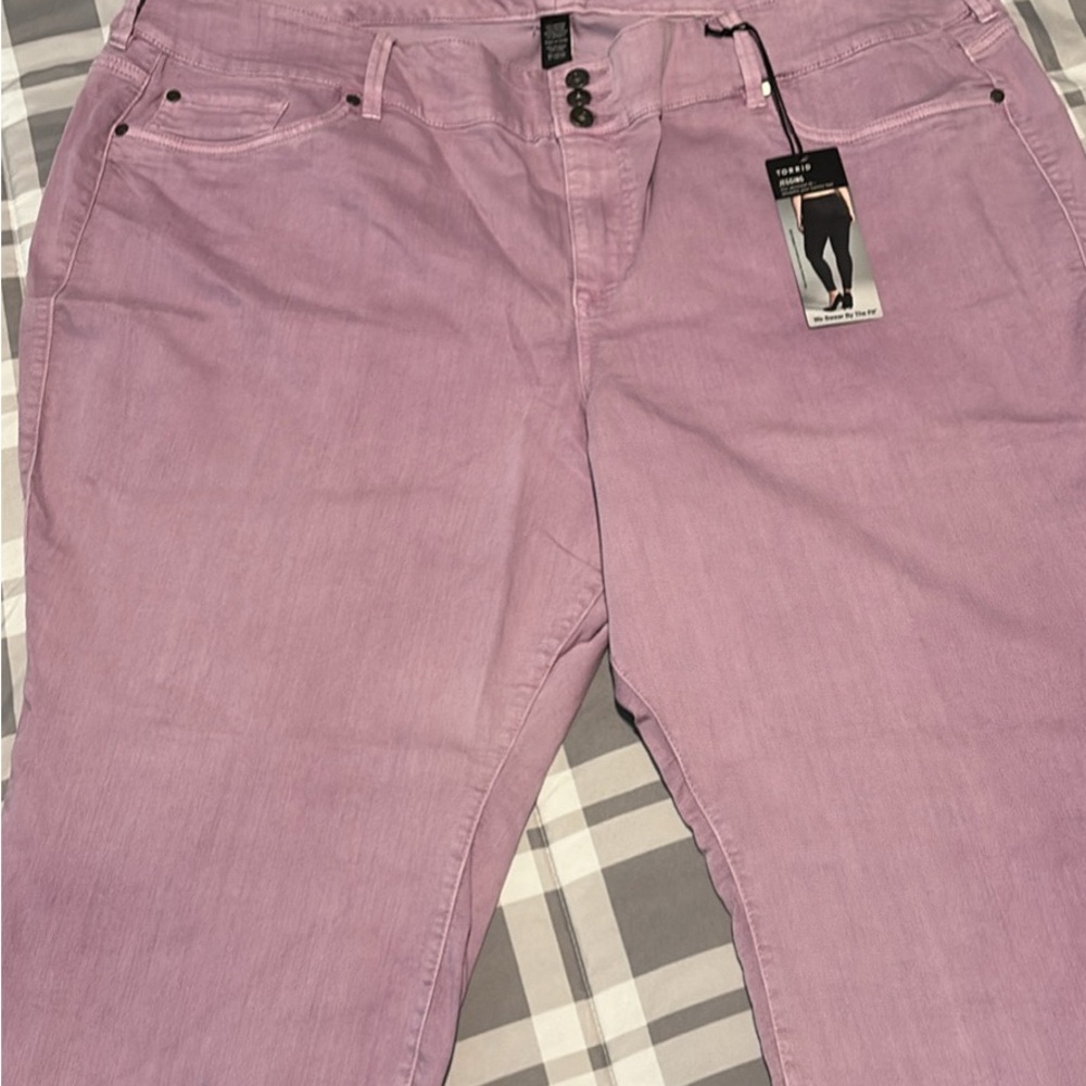 Torrid Purple Skinny Jeans Stretch Denim